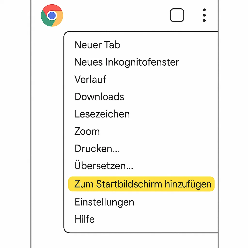 Anleitung Schritt 2 für Android